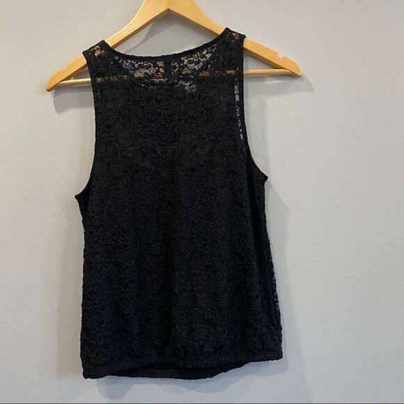 NWT Express Black Lace Sleeveless Blouse - Picture 6 of 7